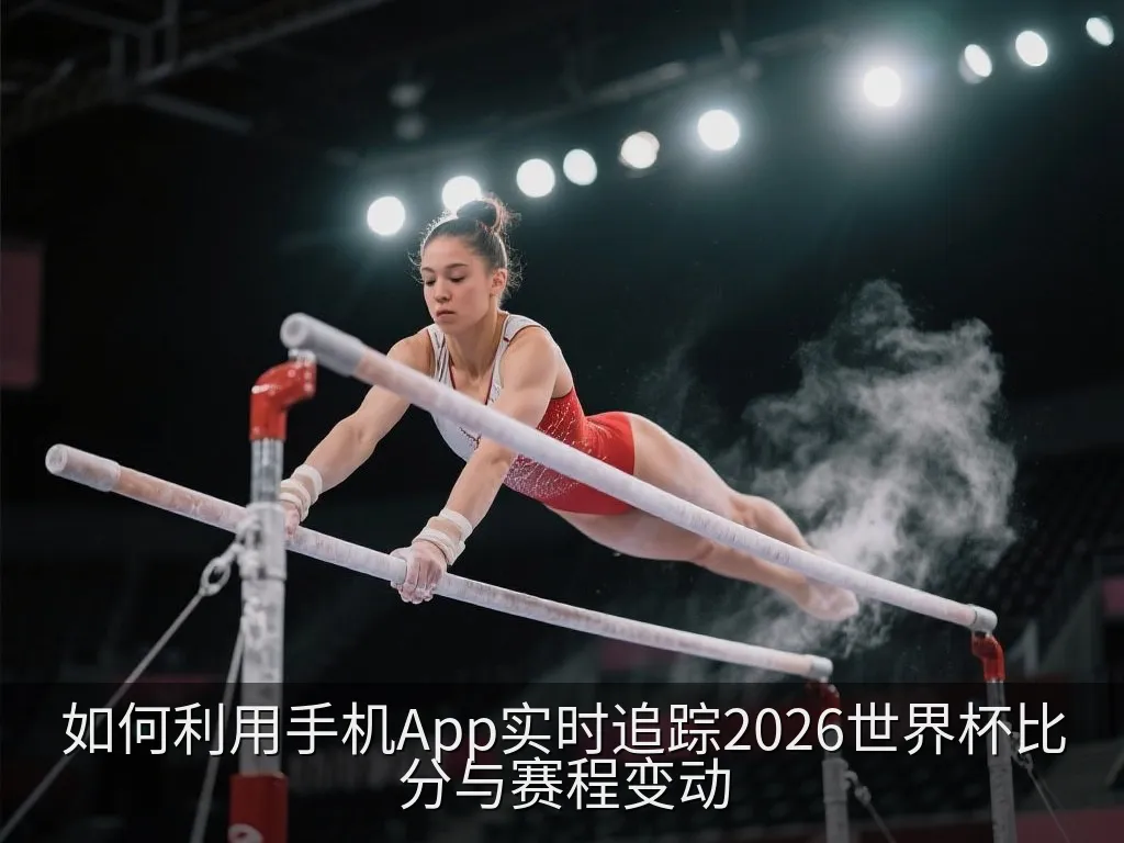 用户在体育场背景下使用手机查看足球比赛实时进球推送通知